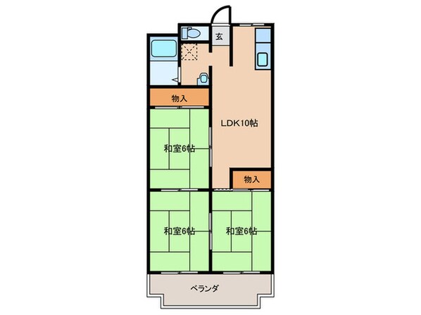 ﾒｶﾞﾛｺｰﾌﾟ平野2号棟(650)の物件間取画像